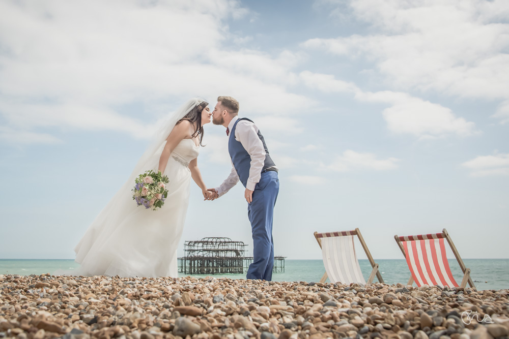 Brighton Beach Wedding by East Sussex wedding photographers
