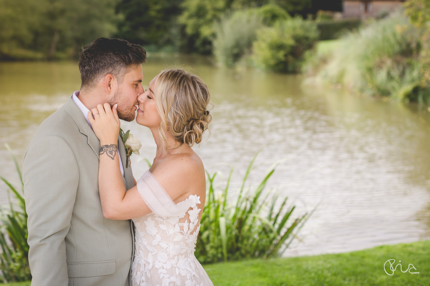 Bride and groom at Highley Manor wedding Highley Manor wedding