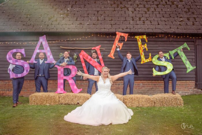 Festival wedding at the Sussex Barn