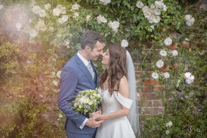 Bride & Groom at Selden Barns Wedding