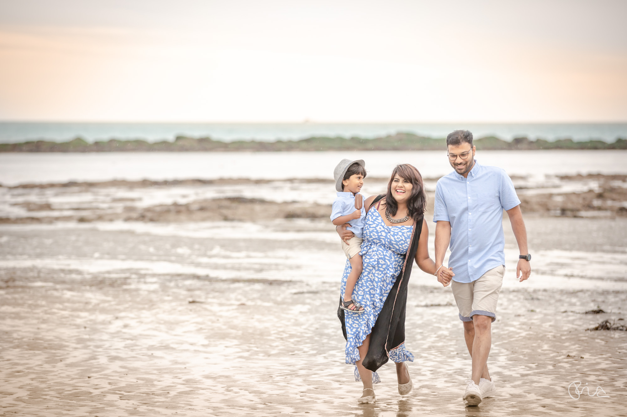 Family shoot on Eastbourne Beach