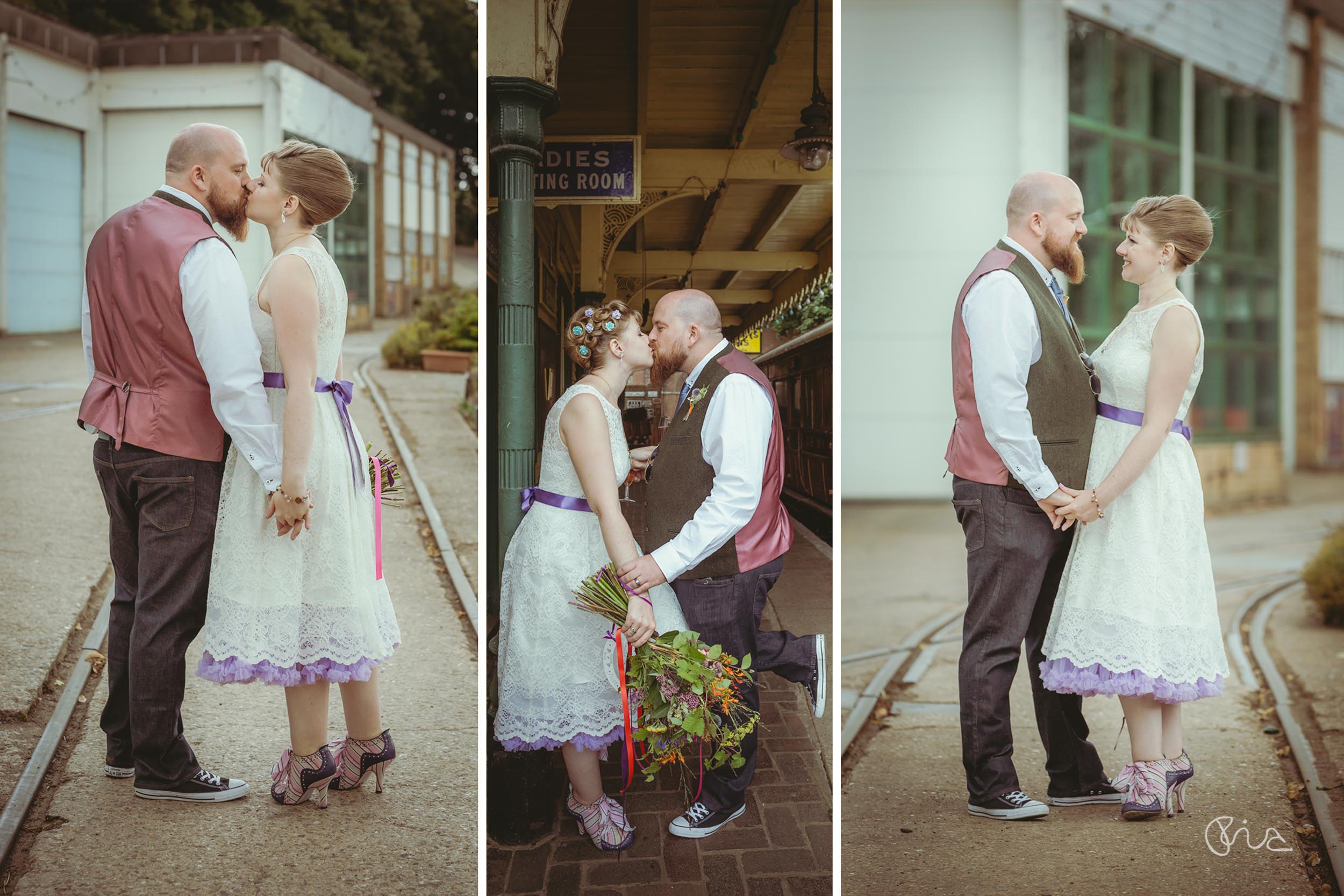 Bride and groom at Fawley Hill Wedding