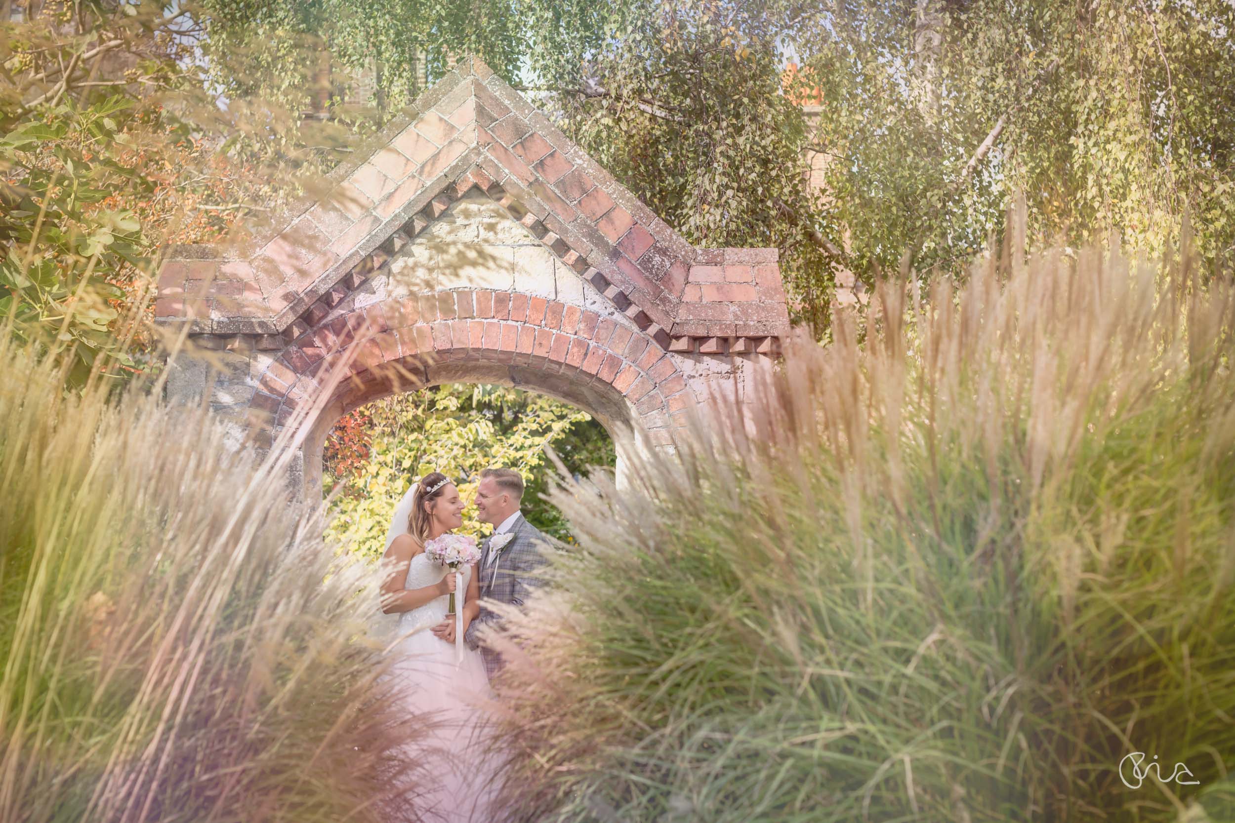 Bride and Groom at Southover Grange wedding in Lewes