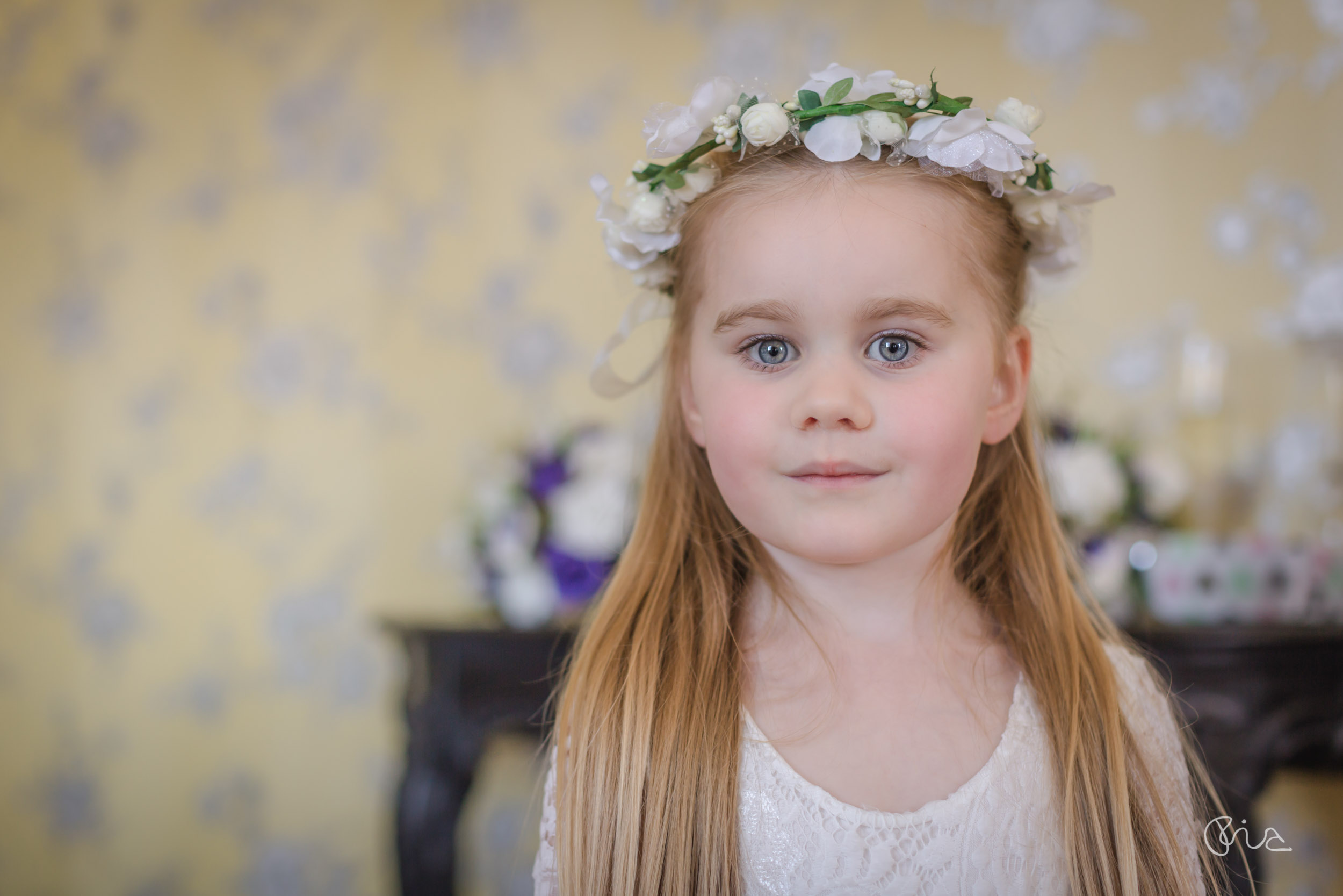 Flower girl at Gildredge Manor wedding