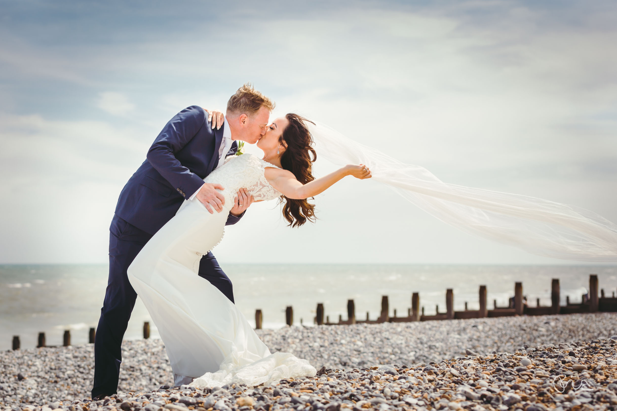 Bride and groom at Hydro Hotel Eastbourne wedding