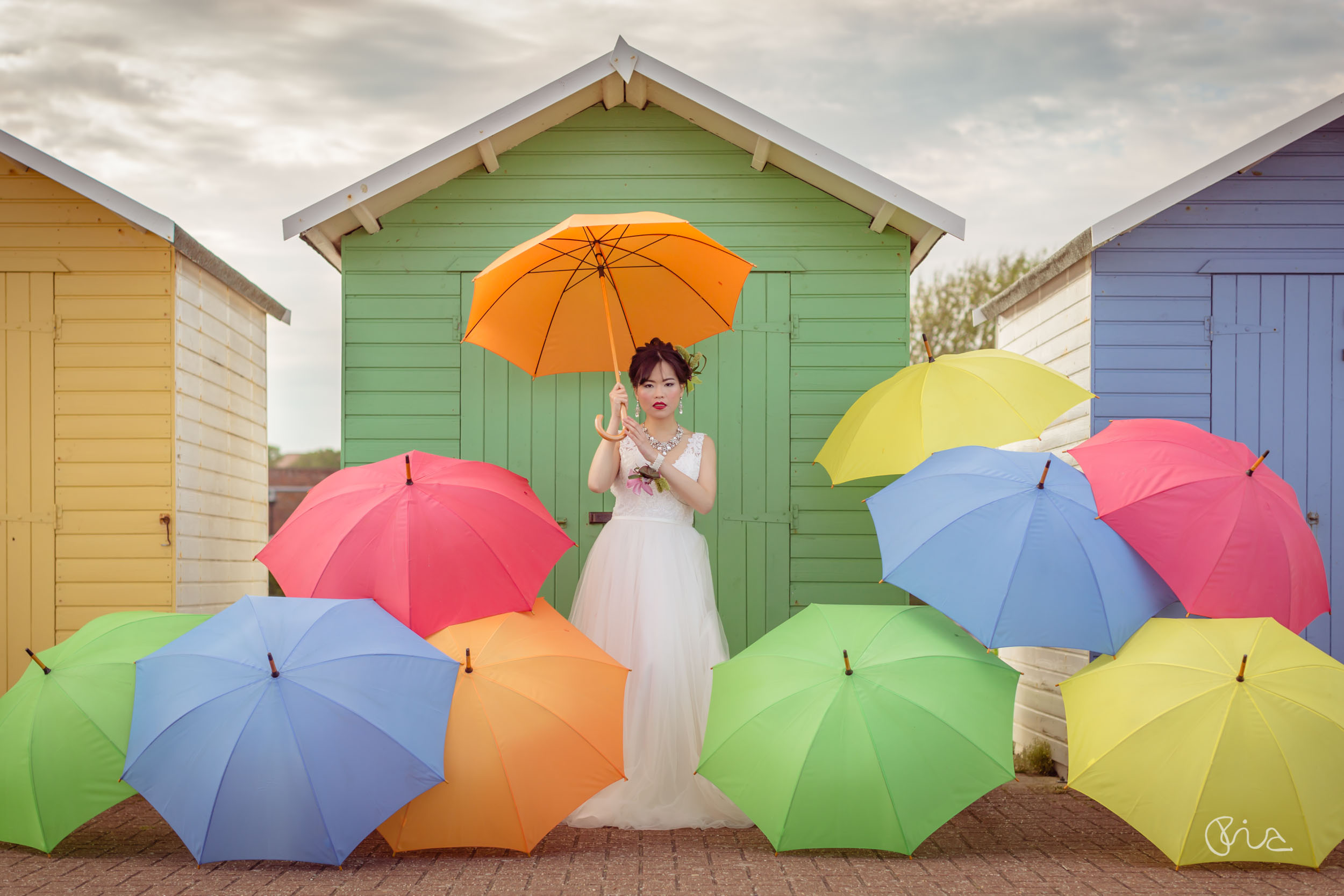 Bridal styled shoots at the Beach Huts in Eastbourne