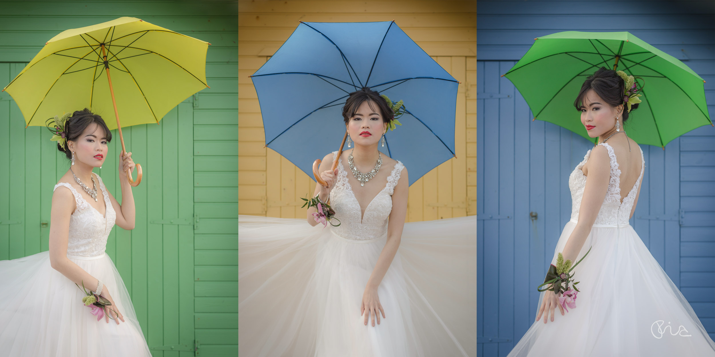 Bridal styled shoots at the Beach Huts in Eastbourne