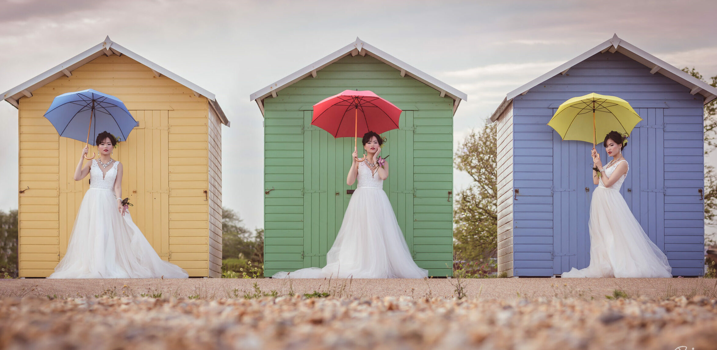 Bridal styled shoots at the Beach Huts in Eastbourne