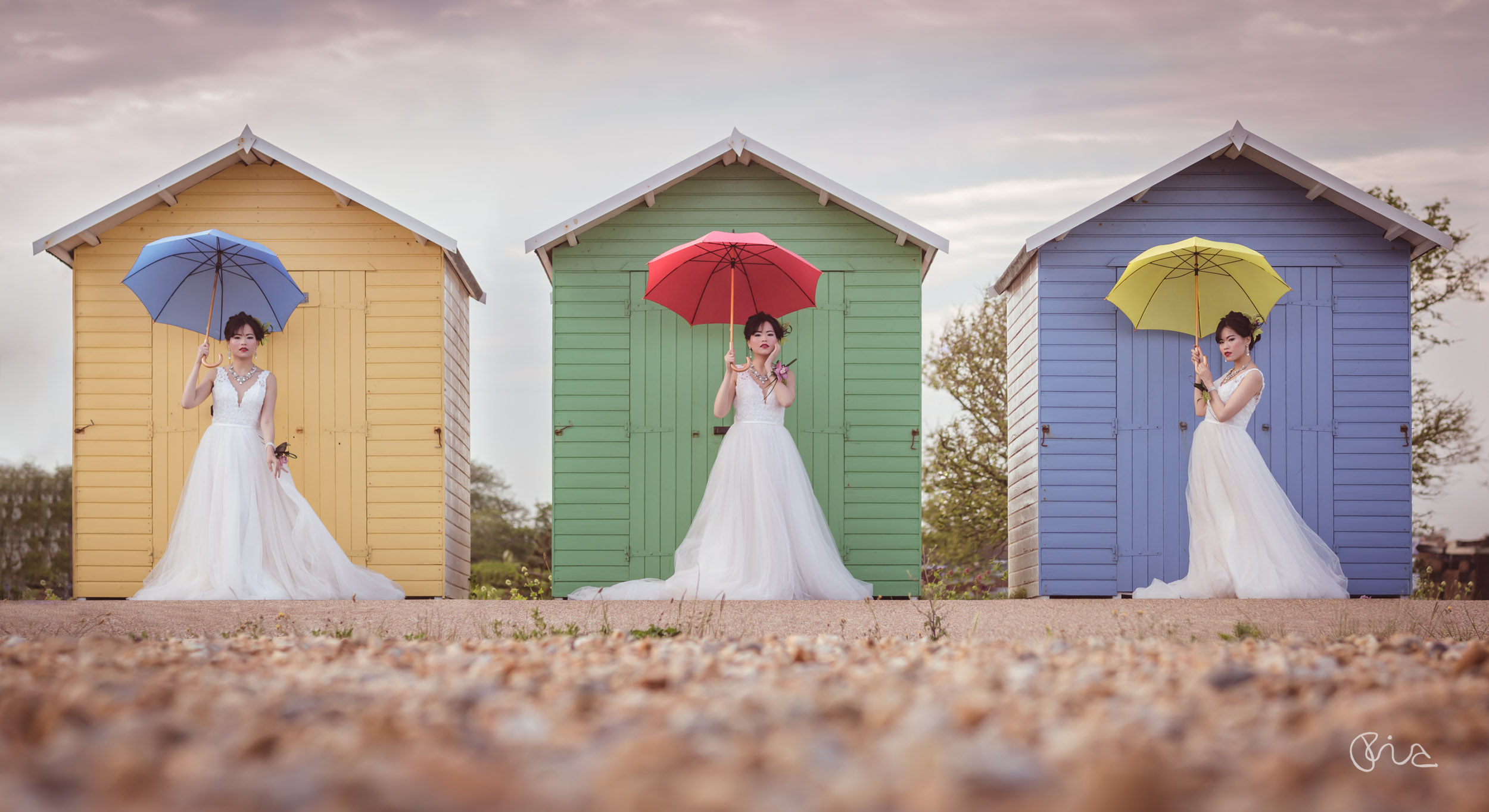 Bridal styled shoots at the Beach Huts in Eastbourne