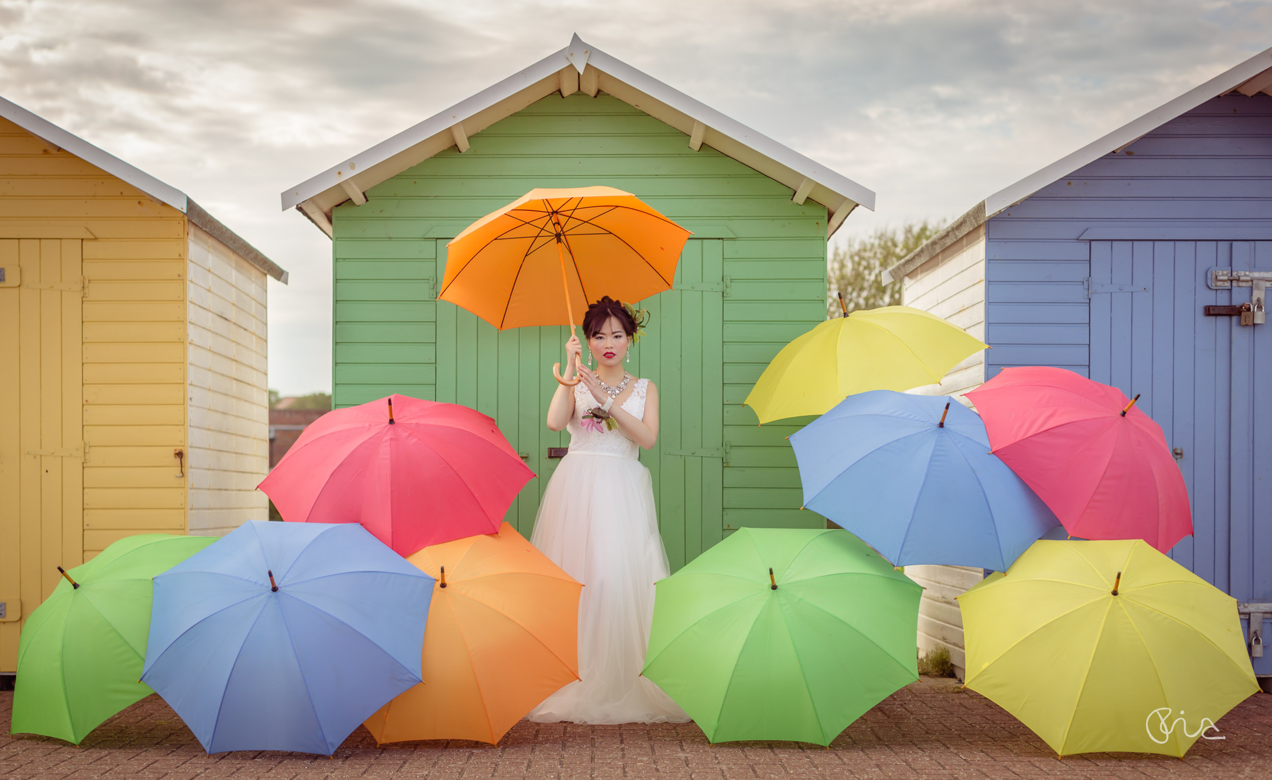 Bridal styled shoots at the Beach Huts in Eastbourne