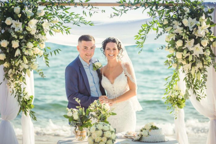 Ikos Oceania beach wedding