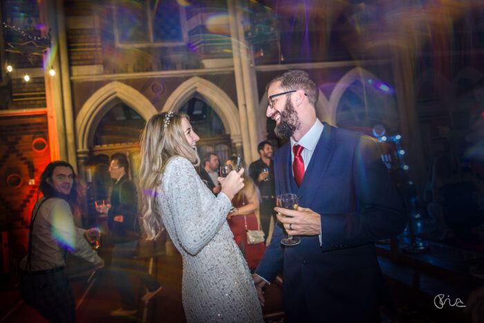 Bride and groom at All Saints The Old Chapel wedding reception