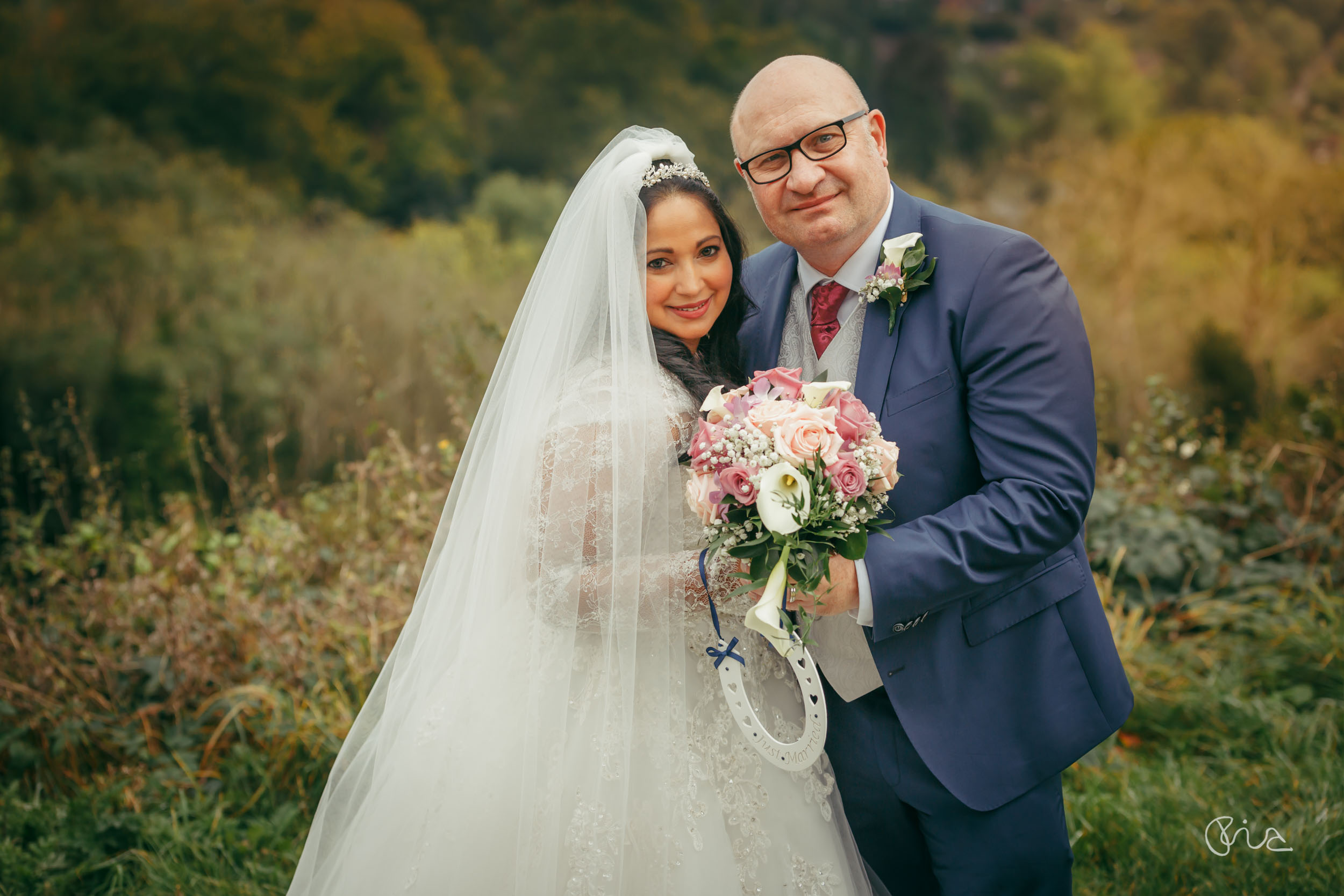 Bride and groom at Hartsfield Manor wedding