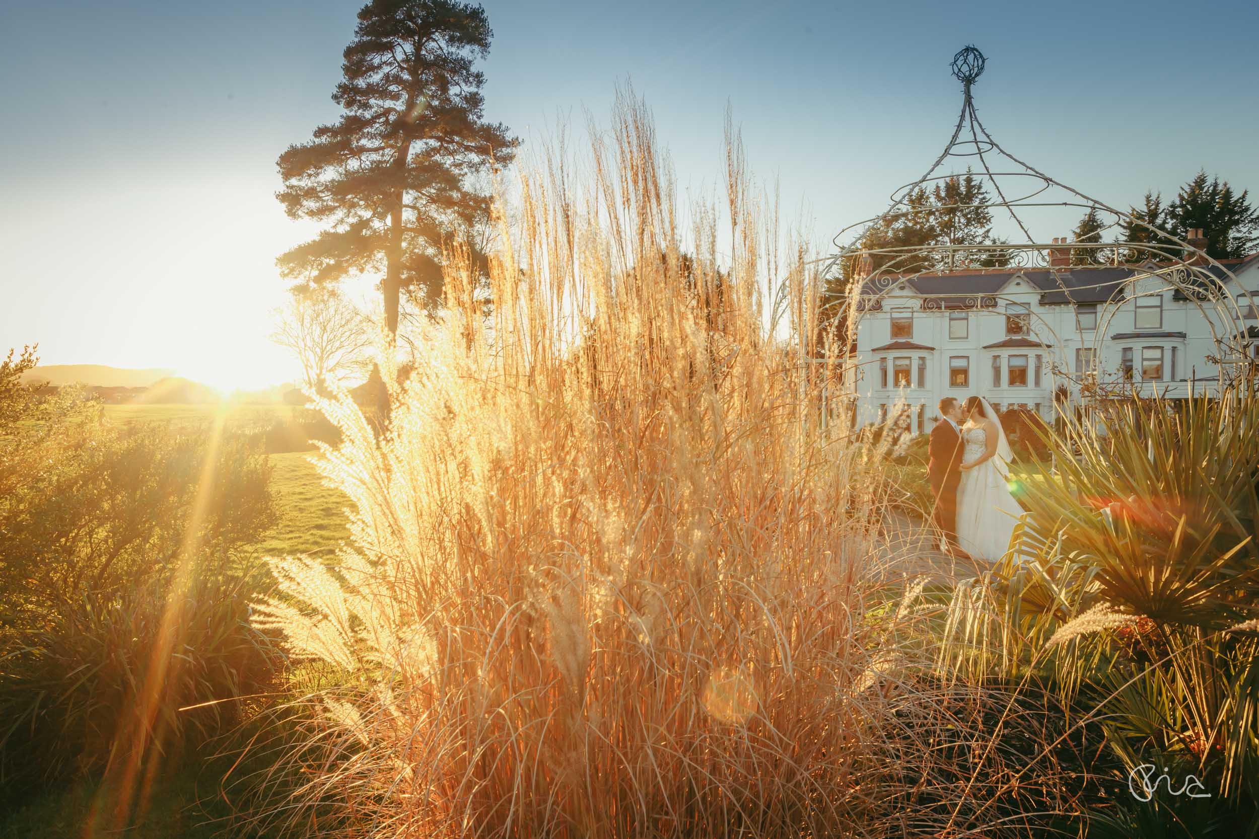 Bride and groom at Southdowns Manor wedding