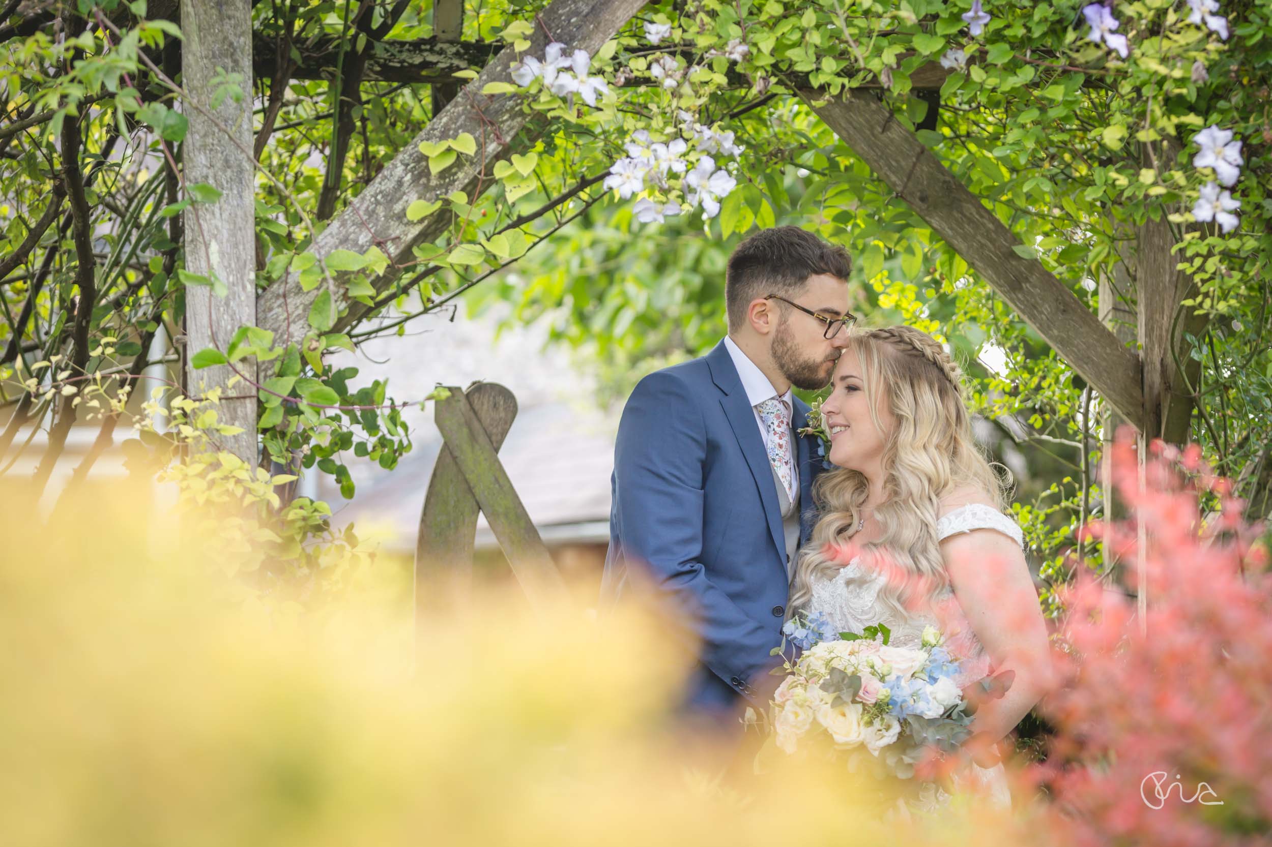 Bride and Groom at Upwaltham Barns wedding