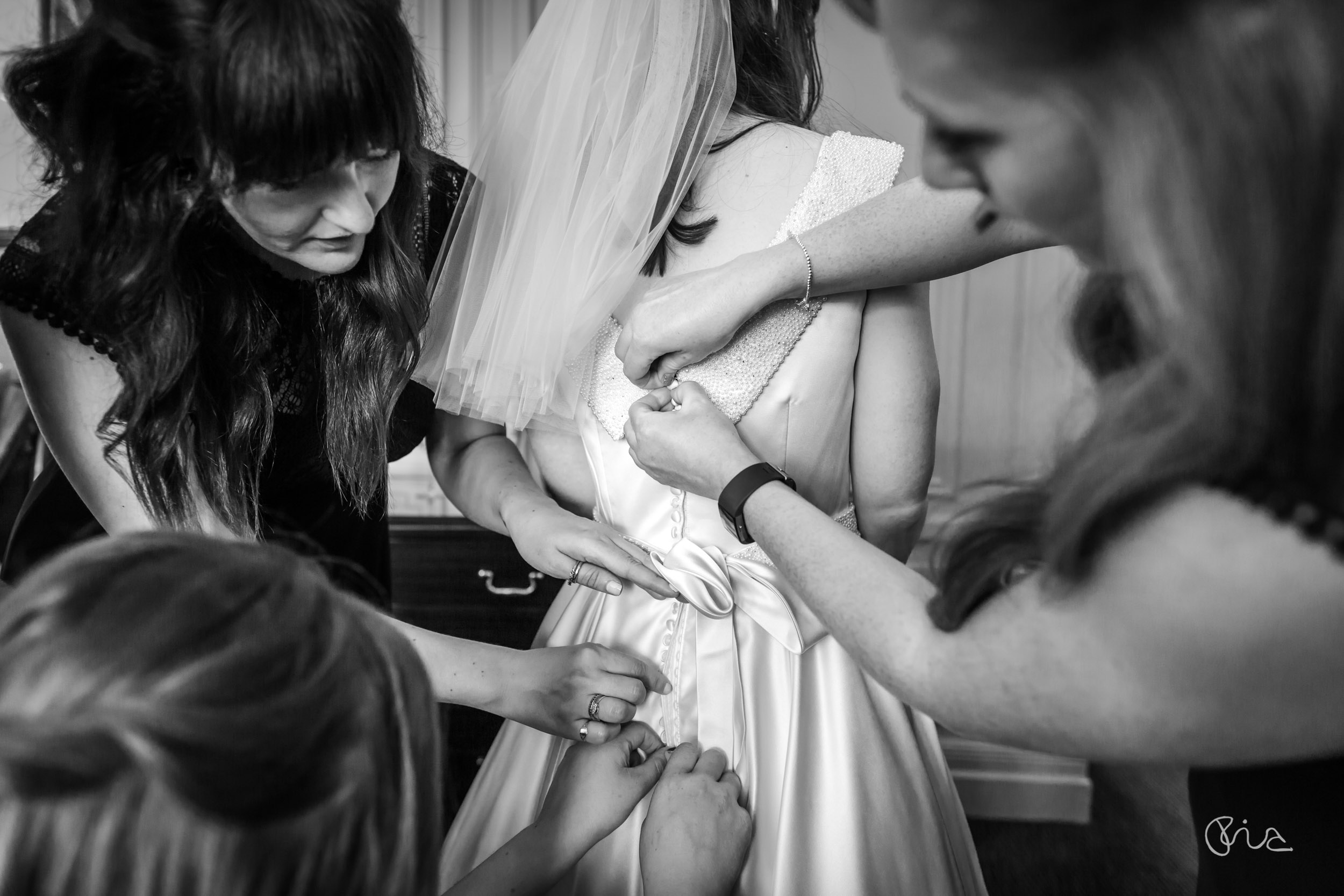 Bridal prep a the Nutfield Priory Hotel in Surrey