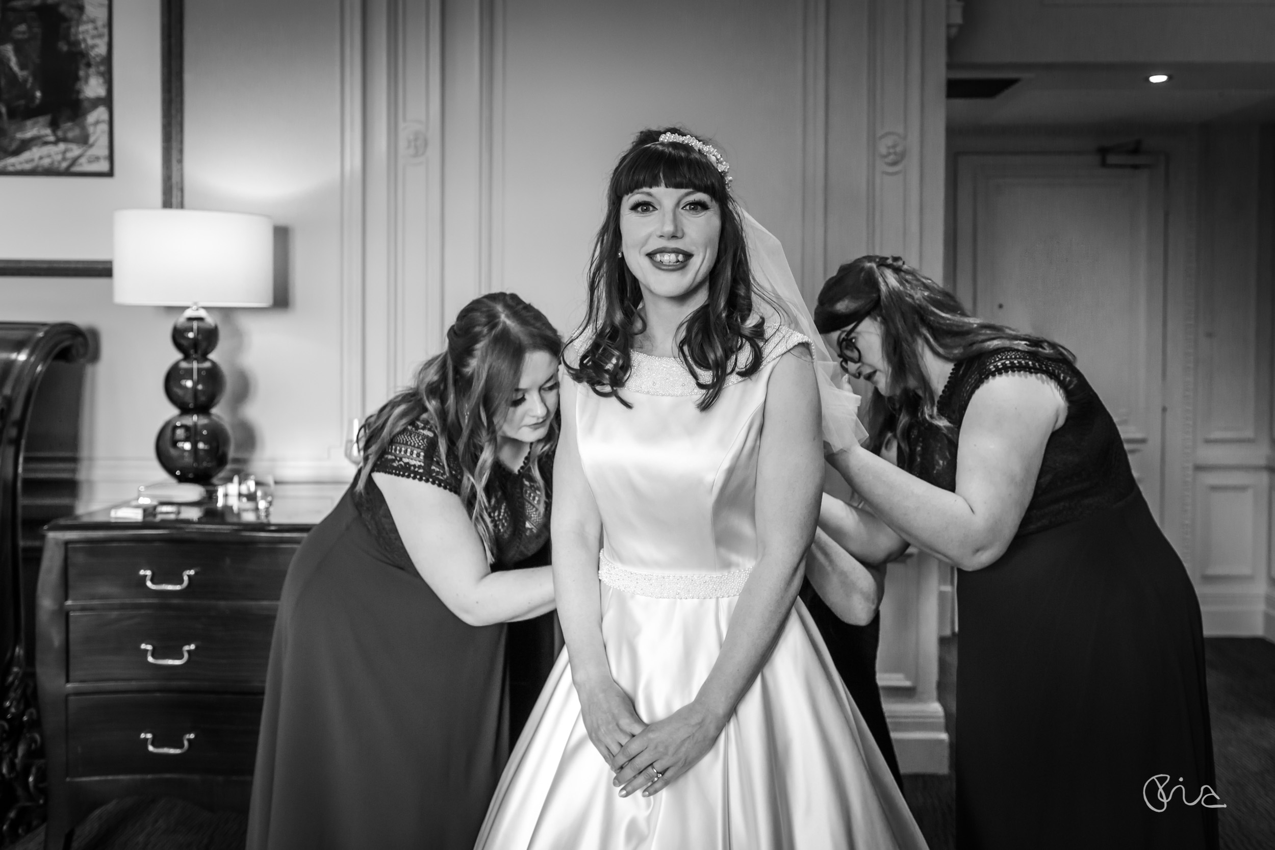 Bridal prep a the Nutfield Priory Hotel in Surrey