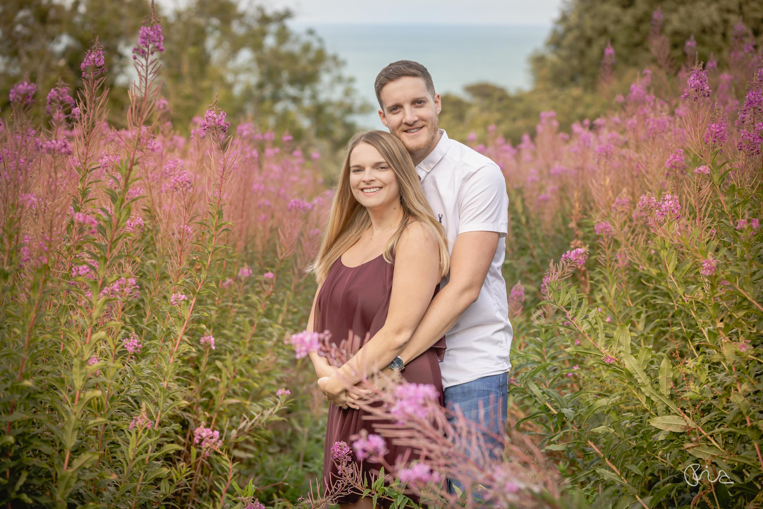 Pre-wedding photo shoot on the Soudh Downs in Eastbourne