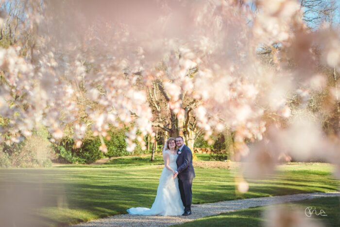 Bride and groom at the Ravenswood wedding