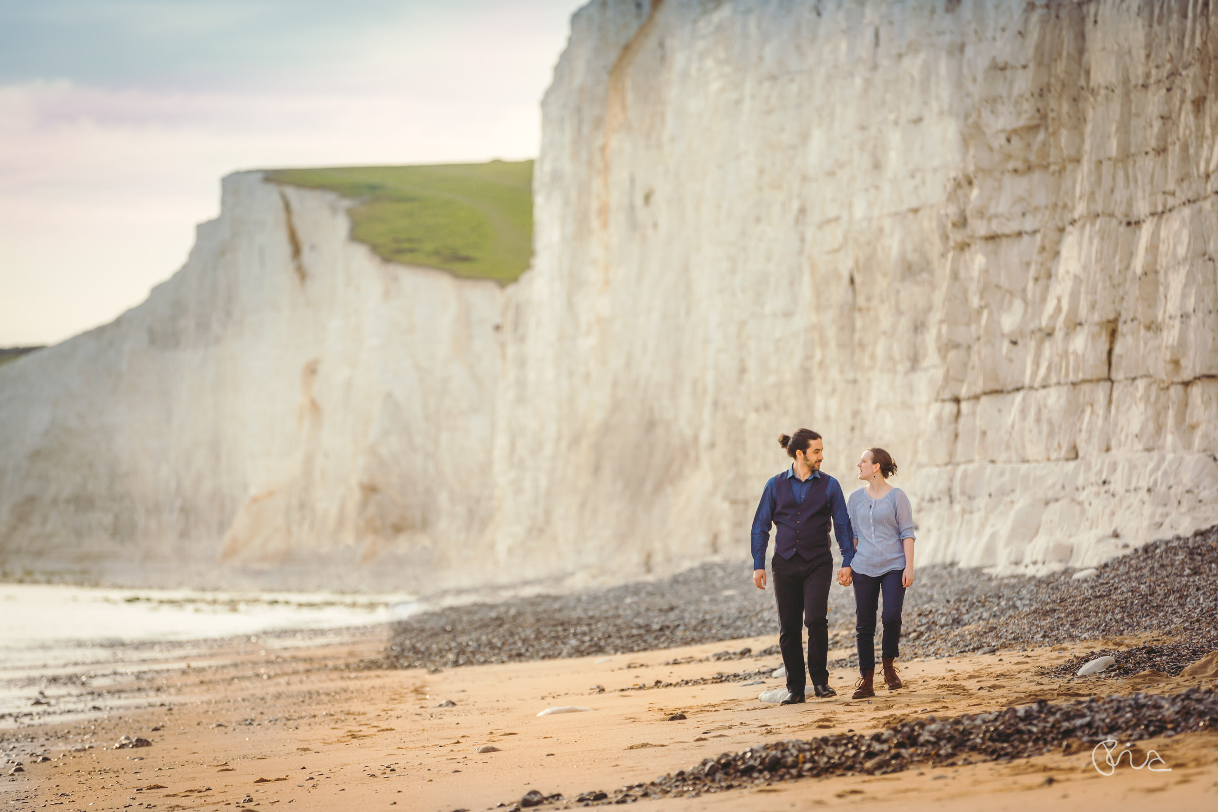 Pre-wedding shoot at Birling Gap