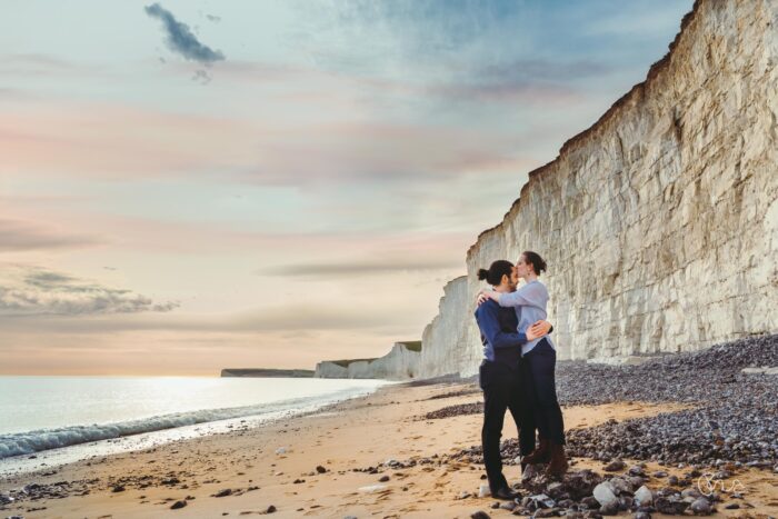 Pre-wedding shoot at Birling Gap