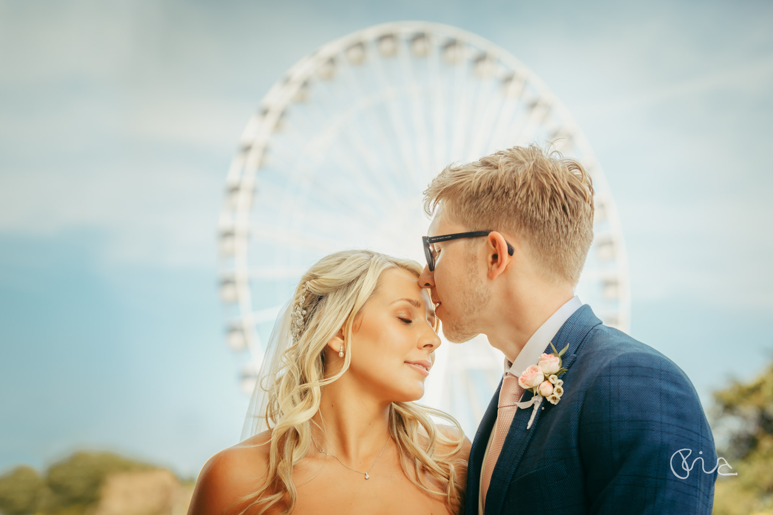 Bride and groom at Grand Hotel Eastbourne wedding