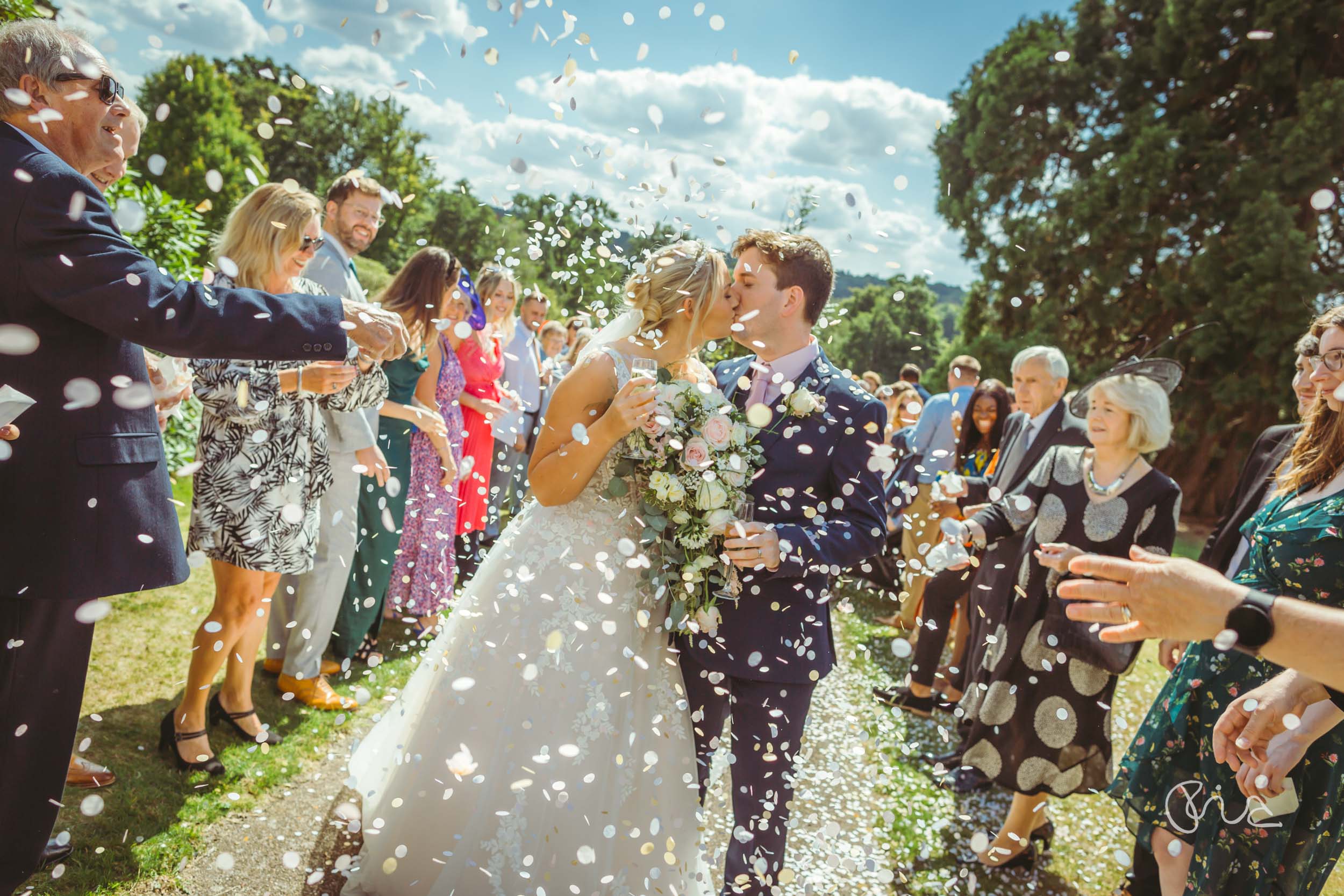 Confetti at Ashdown Park wedding