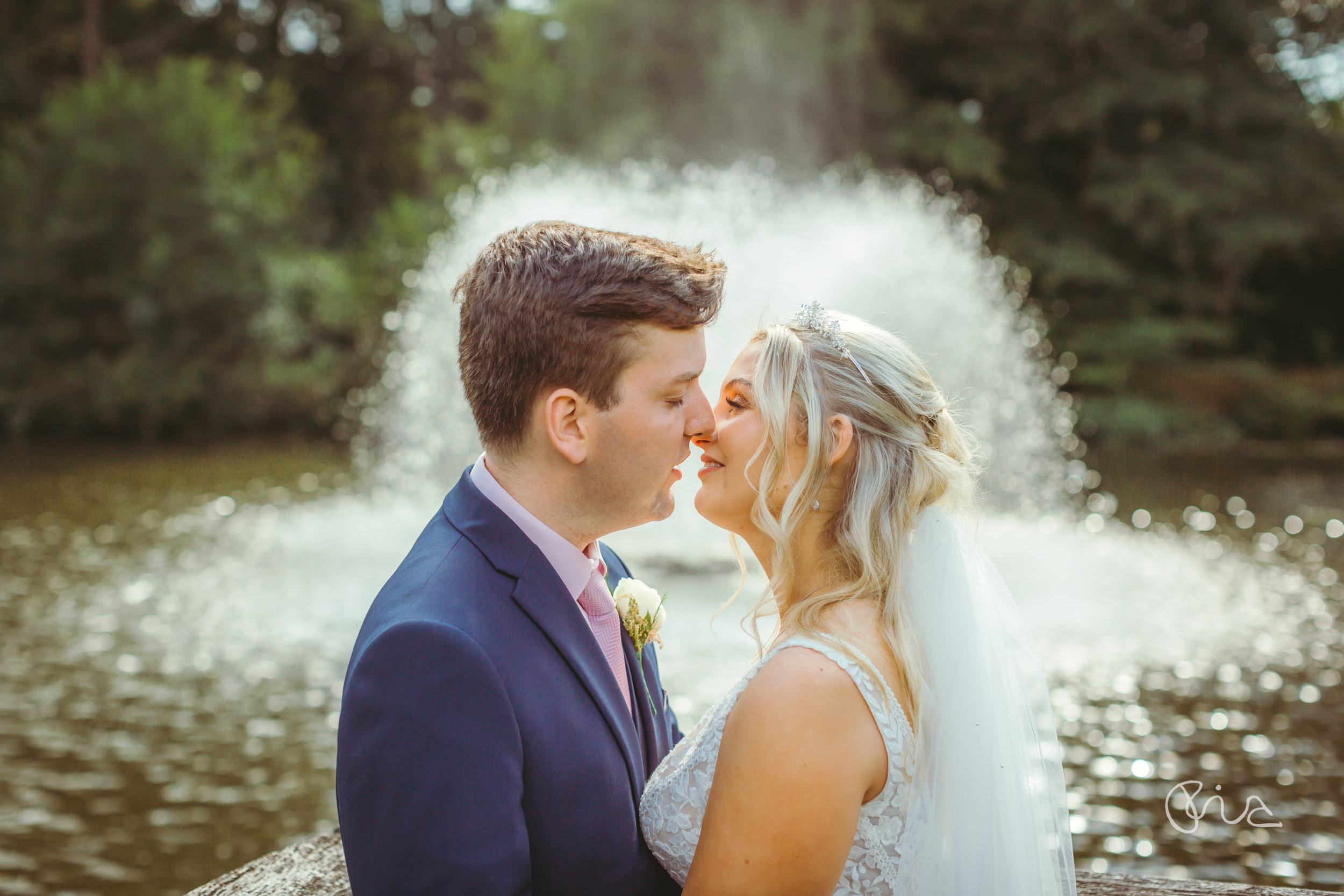 Bride and Groom at Ashdown Park wedding