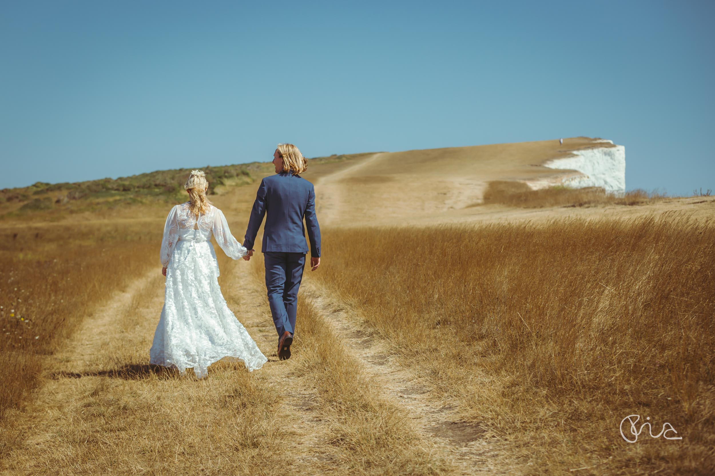 Bride and groom at Eastbourne wedding