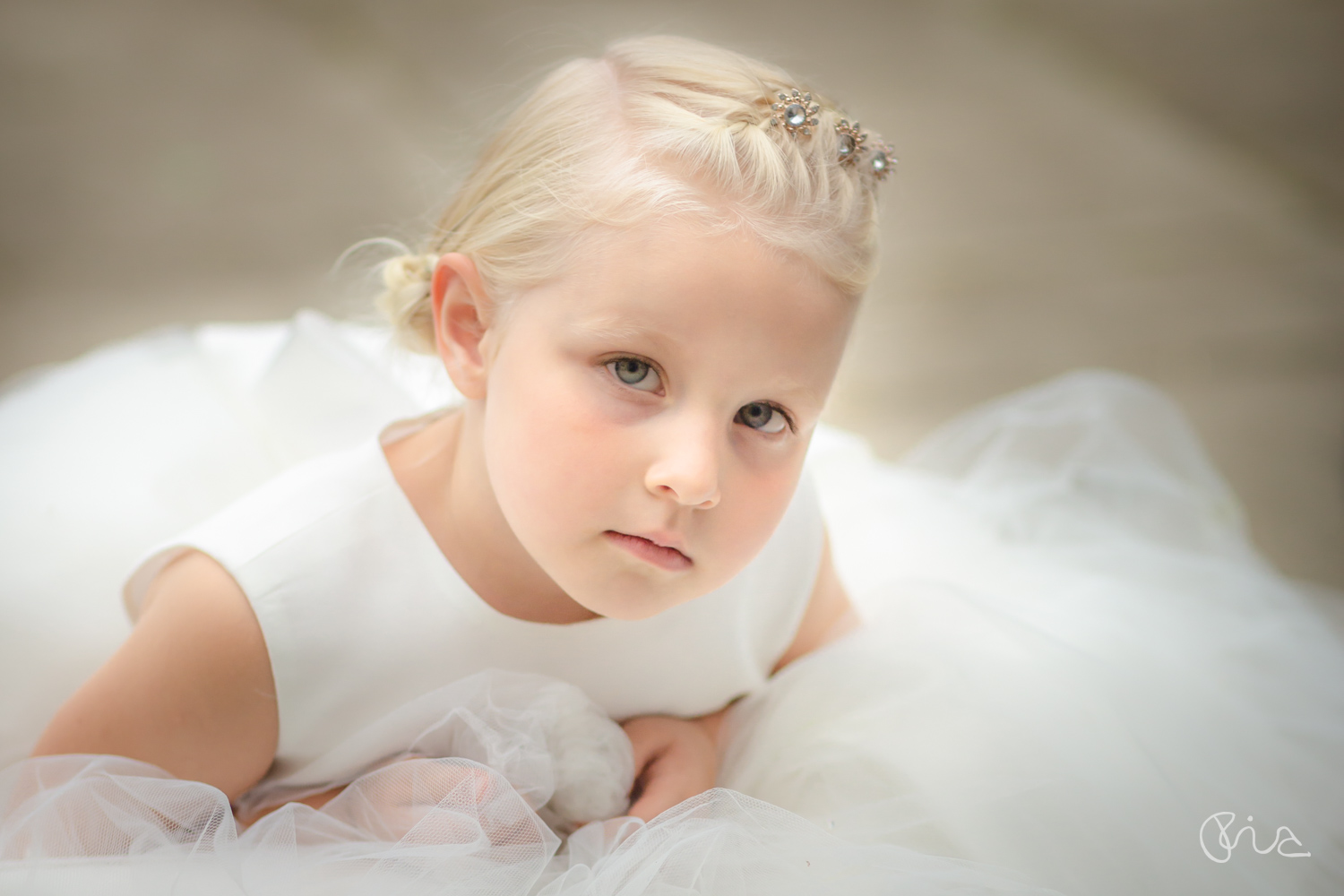 Flower girl at Essex wedding