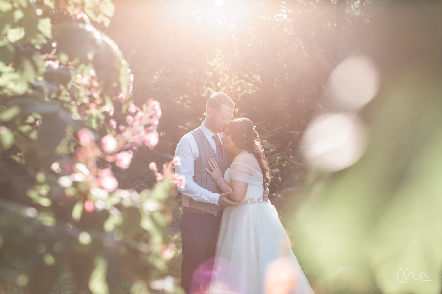 bride and groom at Highley Manor Wedding in West Sussex