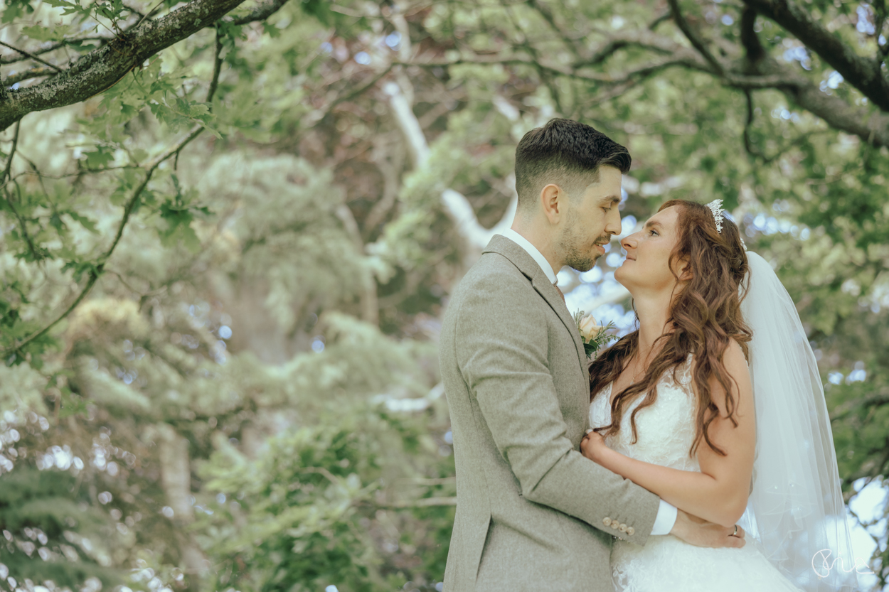 Bride and groom at Highley Manor