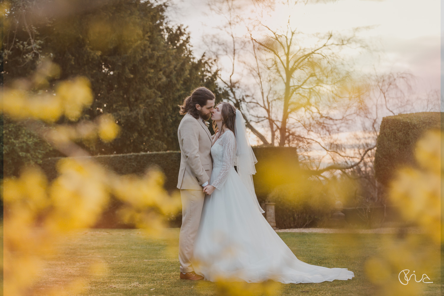 Bride and groom at Ockenden Manor